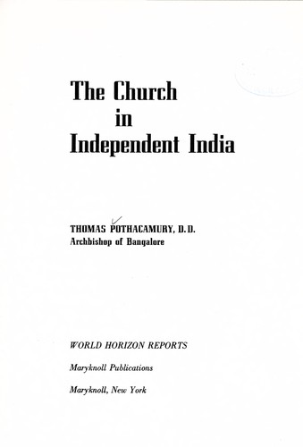 The church in independent India