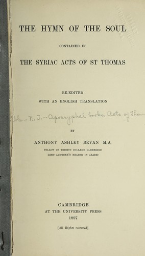 The hymn of the soul