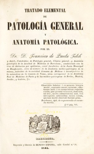 Tratado elemental de patolog©Ưa general y anatom©Ưa patol©đgica