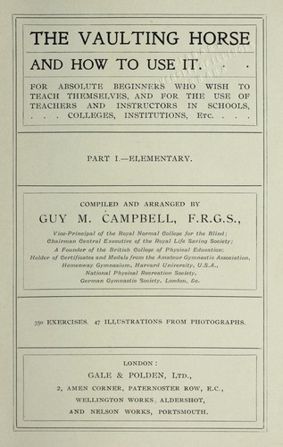 The vaulting horse and how to use it