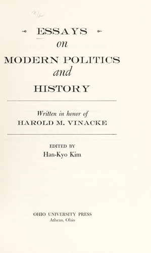 Essays on modern politics and history