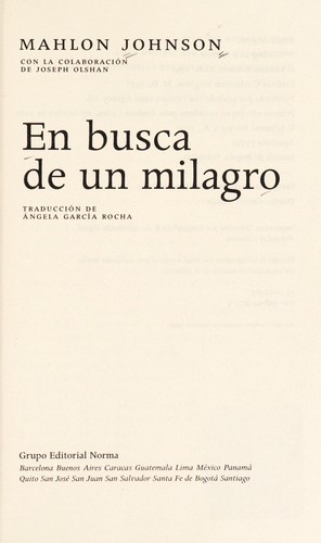 En Busca de Un Milagro