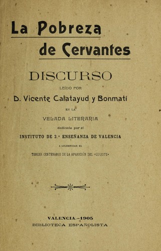 La pobreza de Cervantes
