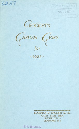 Crocket's garden gems for 1927 [catalog]