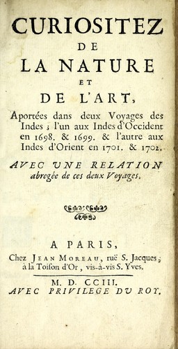 Curiositez de la nature et de l'art