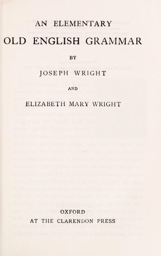 An elementary Old English grammar