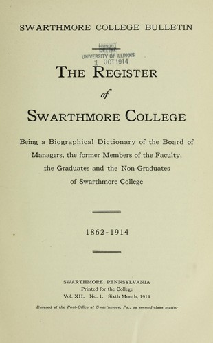 The register of Swarthmore college