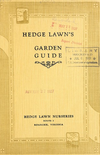 Hedge Lawn's garden guide [catalog]