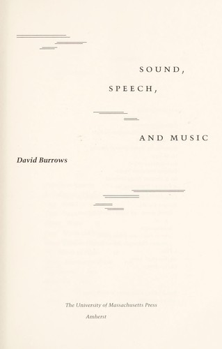 Sound, speech, and music
