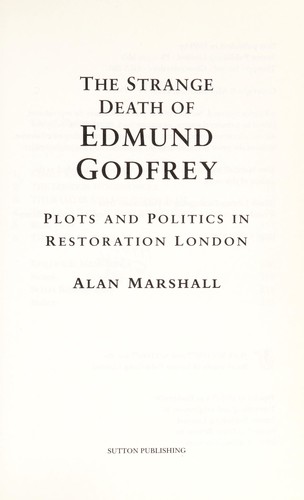 The strange death of Edmund Godfrey