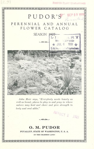 Pudor's perennial and annual flower catalog