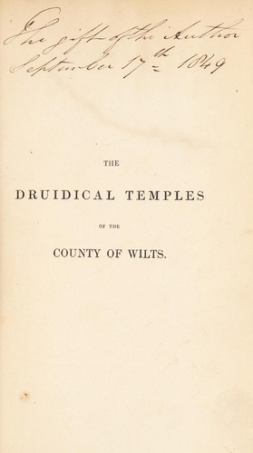 The Druidical temples of the county of Wilts