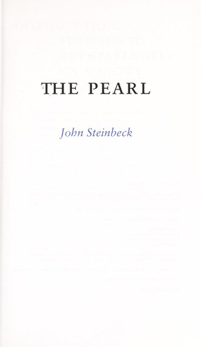 The pearl : John Steinbeck
