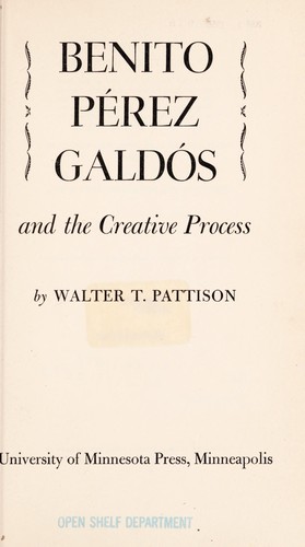 Benito Peréz Galdós and the creative process.
