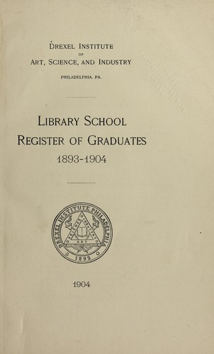 Library School register of graduates, 1893-1904.