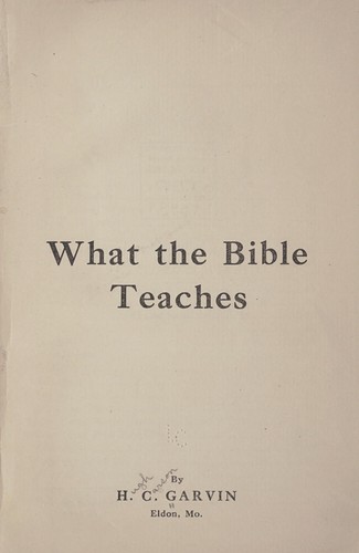 What the Bible teaches