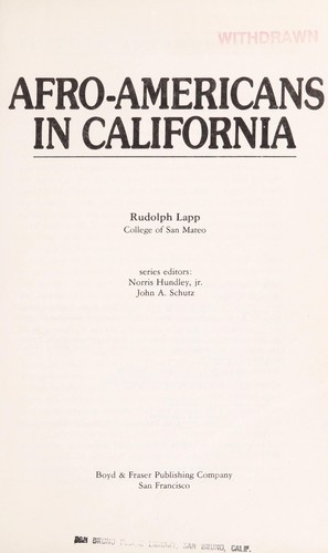 Afro-Americans in California