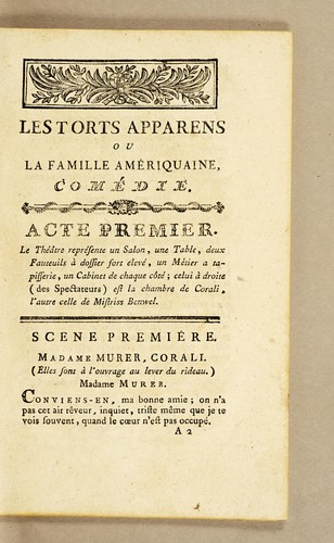 Les torts apparens ou La famille amériquaine