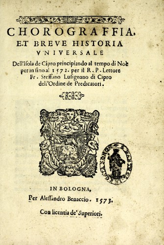 Chorograffia, et breve historia vniversale dell'isola de Cipro