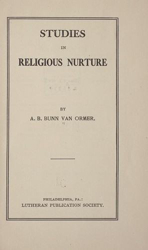 Studies in religious nurture
