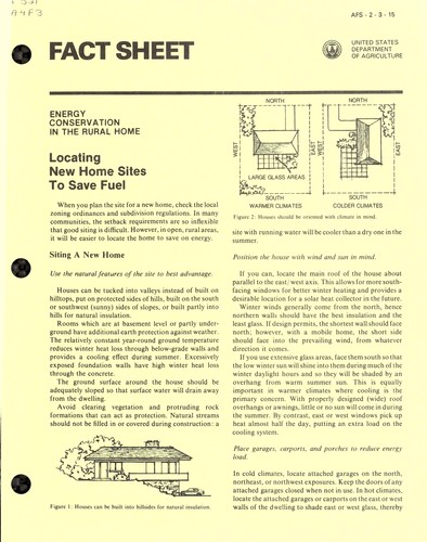 Locating new home sites to save fuel