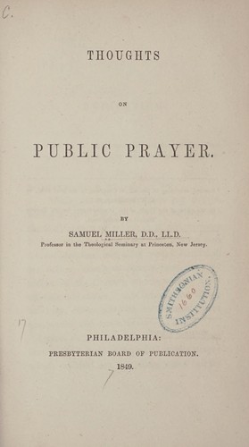 Thoughts on public prayer