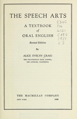 The speech arts