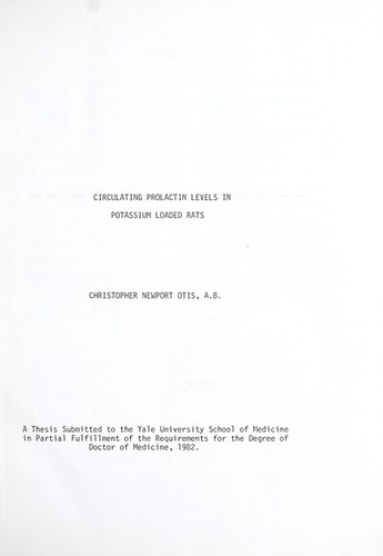 Circulating prolactin levels in potassium loaded rats