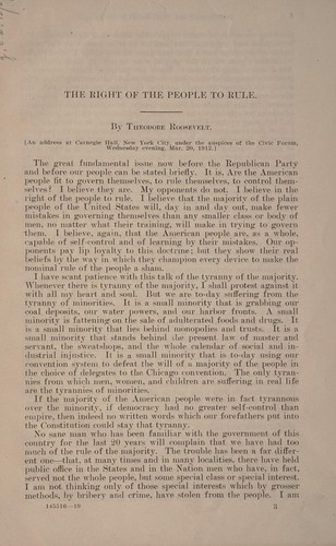 The right of the people to rule