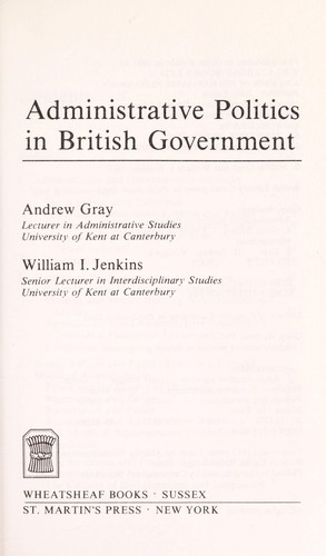 Administrative politics in British government
