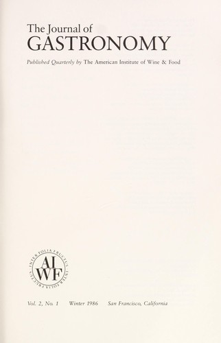Journal of Gastronomy/Summer 1985