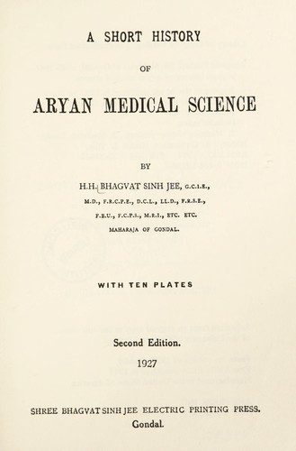 A short history of Aryan medical science