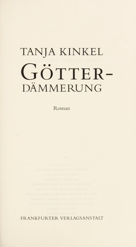 Götter-dämmerung : Roman