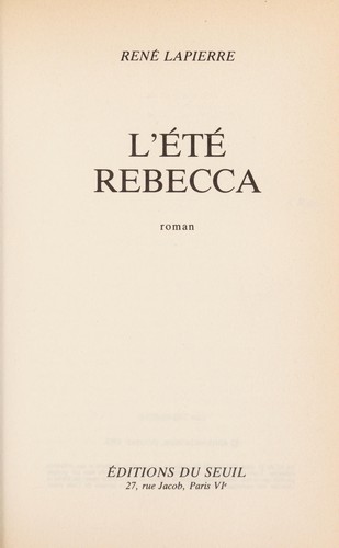 L' été Rebecca