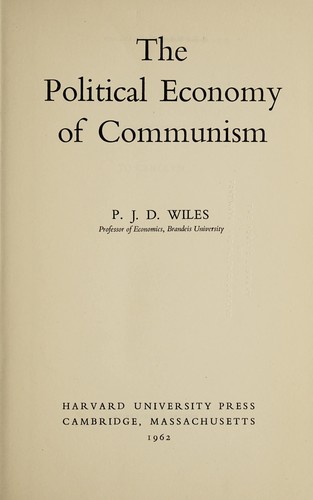 The political economy of communism