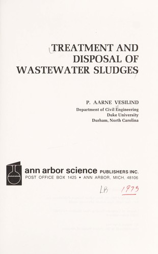 Treatment and disposal of wastewater sludges