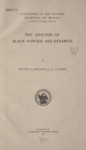 The analysis of black powder and dynamite