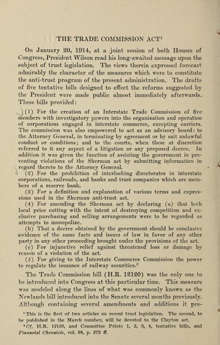 The trade commission act