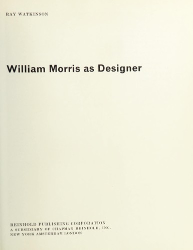 William Morris as designer