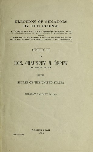 Election of senators by the people