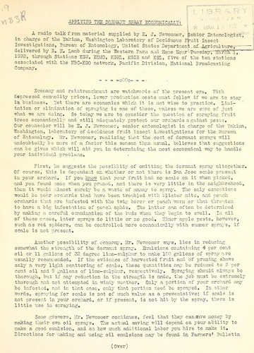 Applying the dormant spray economically