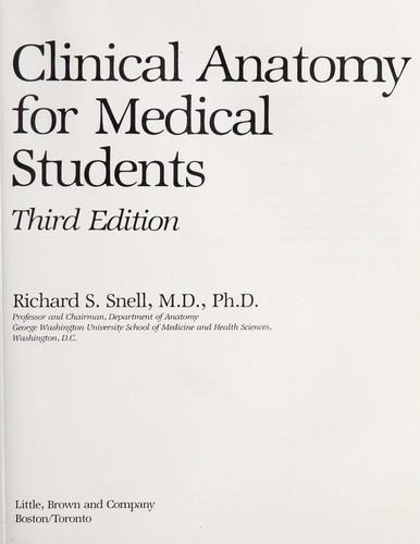 Clinical anatomy for medical students