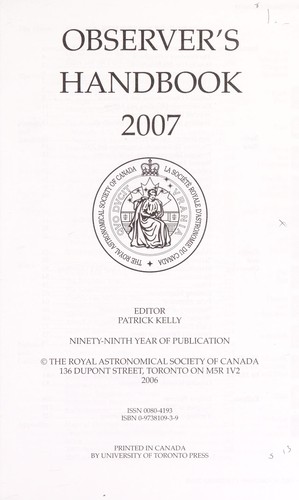 Observer's Handbook 2007