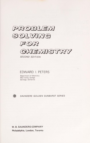 Problem solving for chemistry