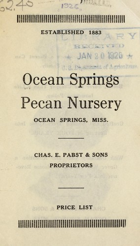 Ocean Springs pecan nursery