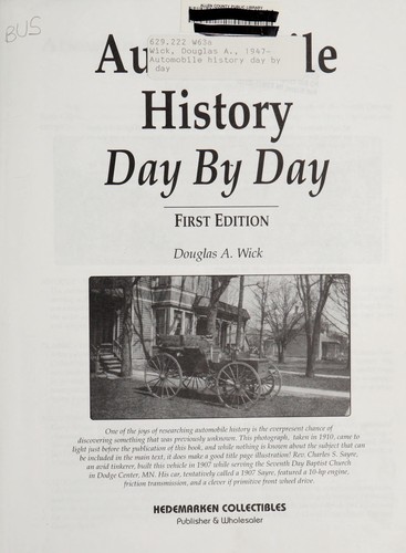 Automobile History Day by Day