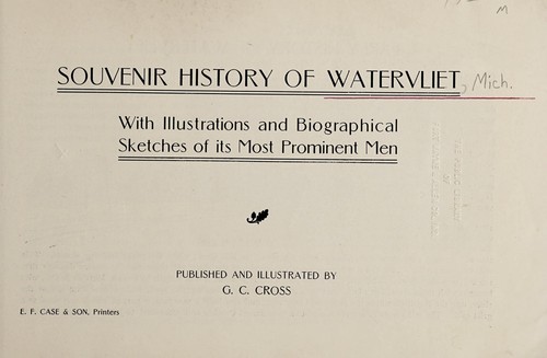 Souvenir history of Watervleit
