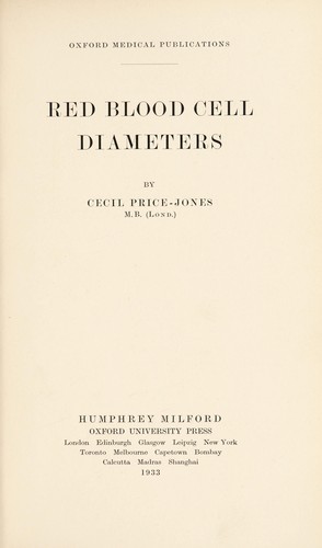 Red blood cell diameters