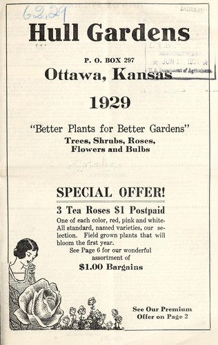 Trees, shrubs, roses, flowers and bulbs, 1929