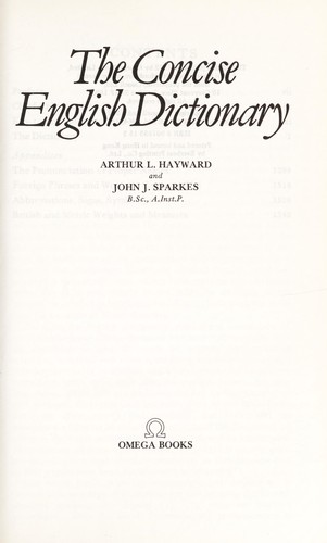 The Concise English Dictionary